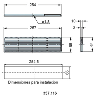 Rejilla para ventilación