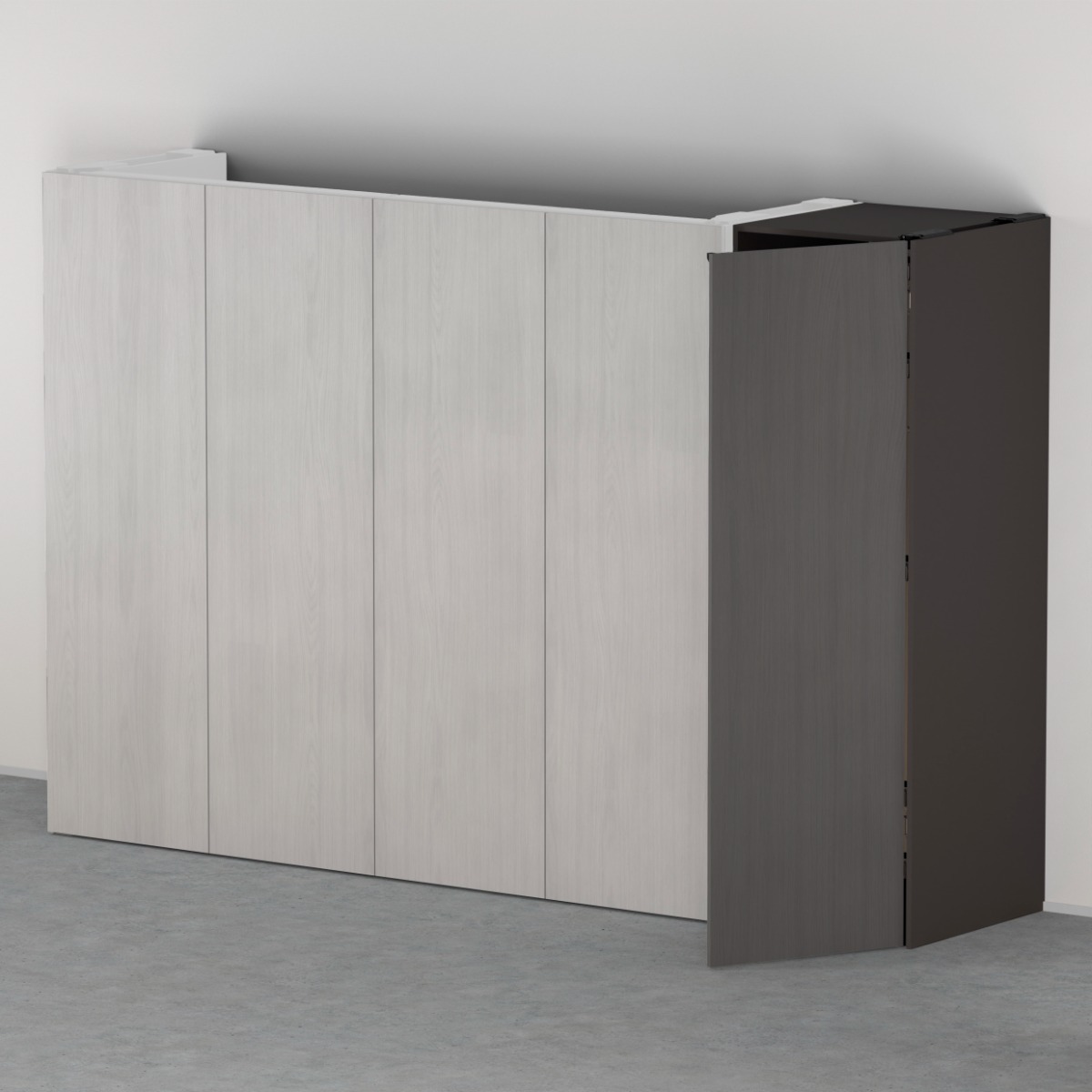 Sistema corredizo REVEGO UNO para puerta plegable e insertable, lado derecho