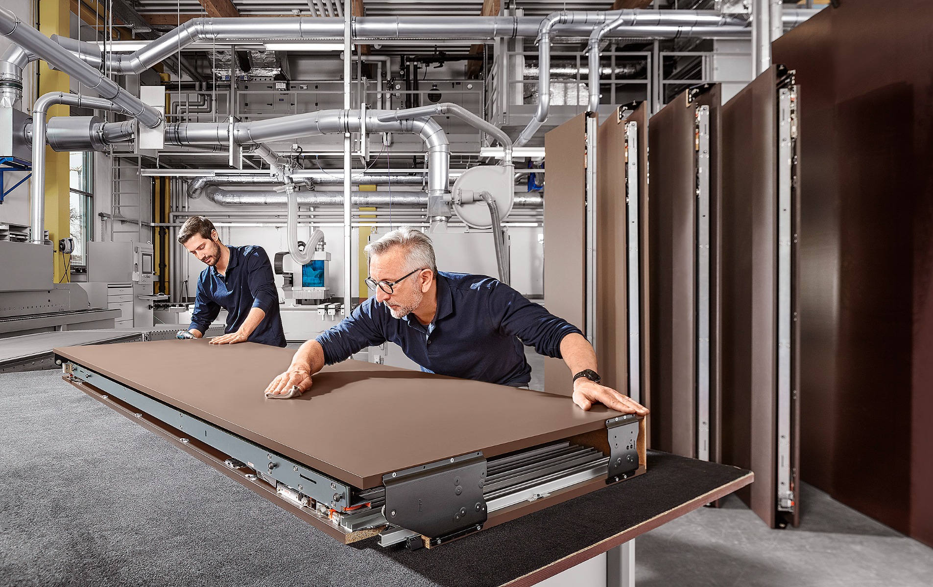 Sistema corredizo REVEGO UNO para puerta plegable e insertable, lado derecho