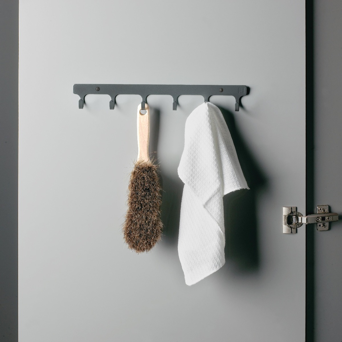 Riel de 6 ganchos LIBELL, longitud 360 mm, color antracita