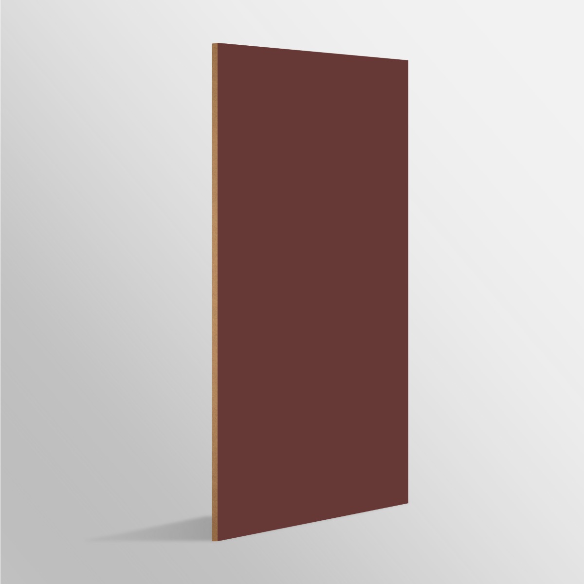 Tablero de MDF con laminado FENIX, Rosso Jaipur y trascara HPL Night Shade, formato 1.22 x 2.44 m