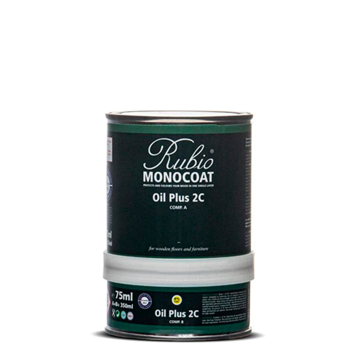 Aceite Rubio Monocoat OIL PLUS 2C (A+B) para superficies de madera, 350 ml