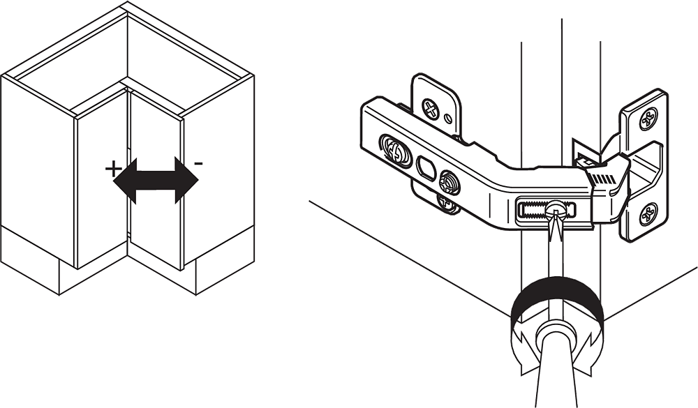 Bisagra CLIP top para puerta de 90°/60° de apertura, taquete Ø8 mm, montaje a presión
