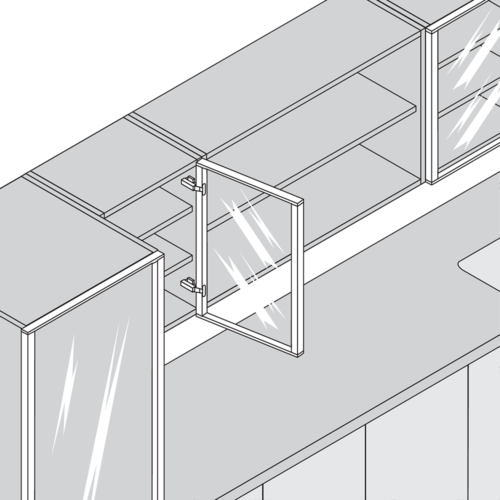 Bisagra CLIP top 95° para marco angosto de aluminio, con muelle para atornillar (cubrimiento total)