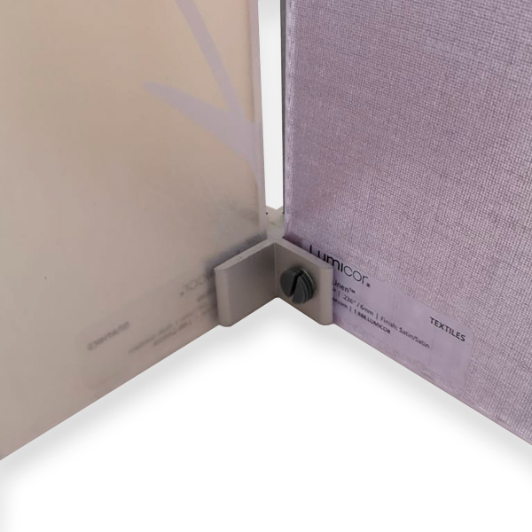 Conectores SAFETY para mampara de escritorio