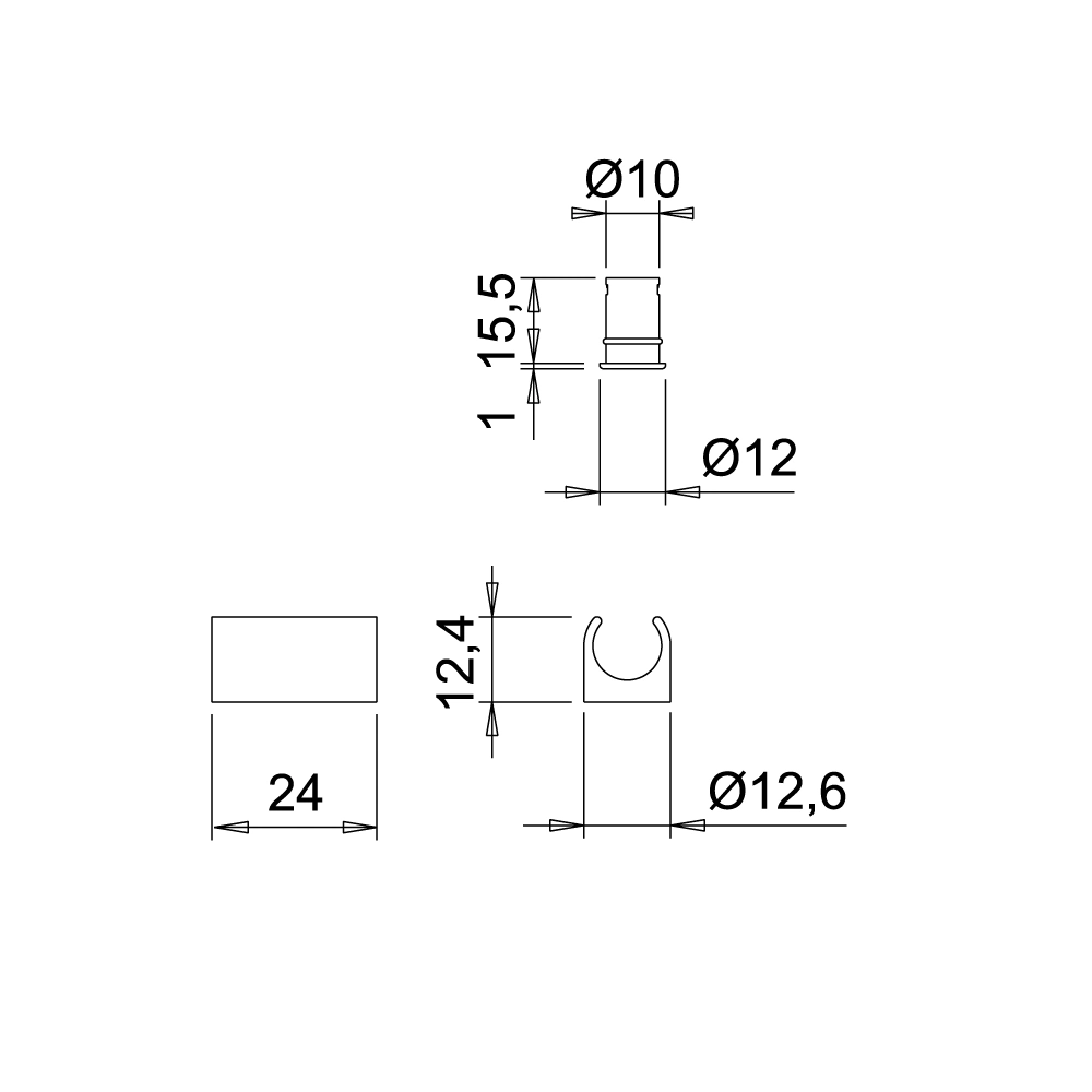 Switch sensor de presencia PIR-2 MINI para MINI POLY,  M24