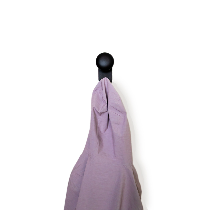 Perchero SHAPES de plástico, color negro