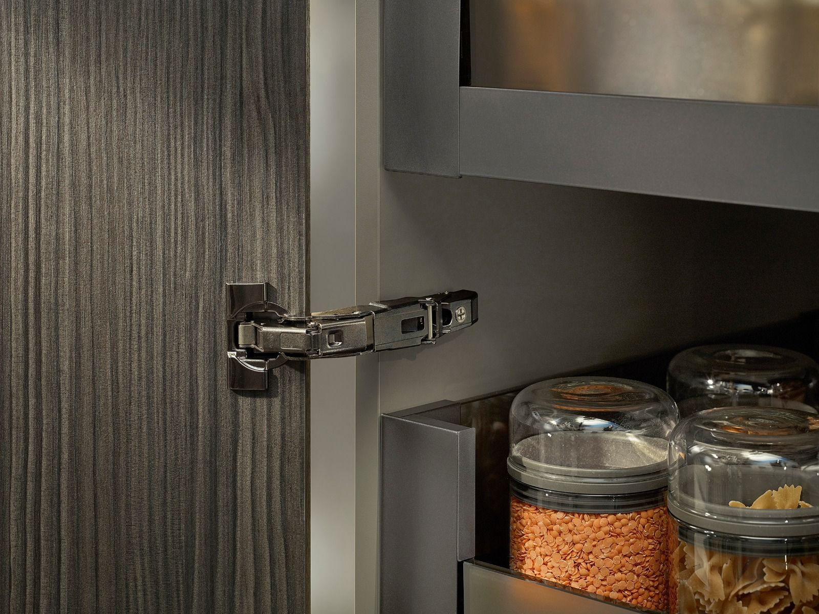 Bisagra CLIP top 155° sin muelle (cubrimiento total), para atornillar, negro ónix