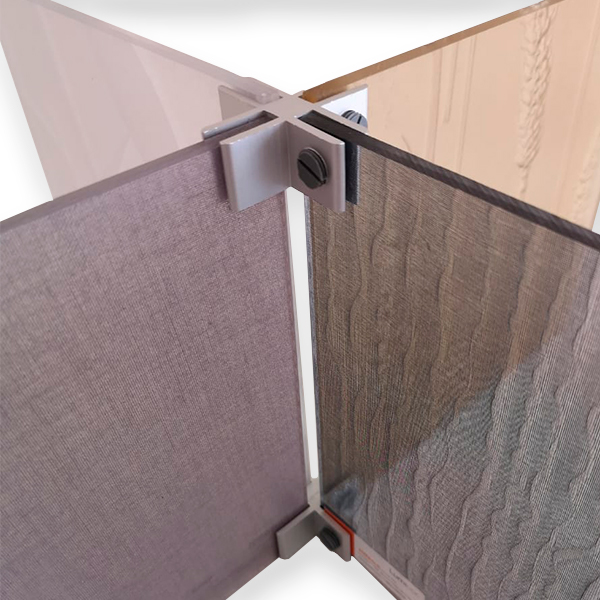 Conectores SAFETY para mampara de escritorio