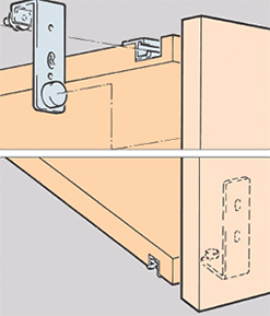 Sistema corredizo REGAL A 25 H FS de diseño frontal, para 1 puerta de madera