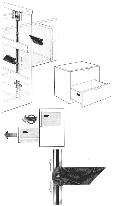 Sistema 350: cerrado antivolteo (sin cerradura)