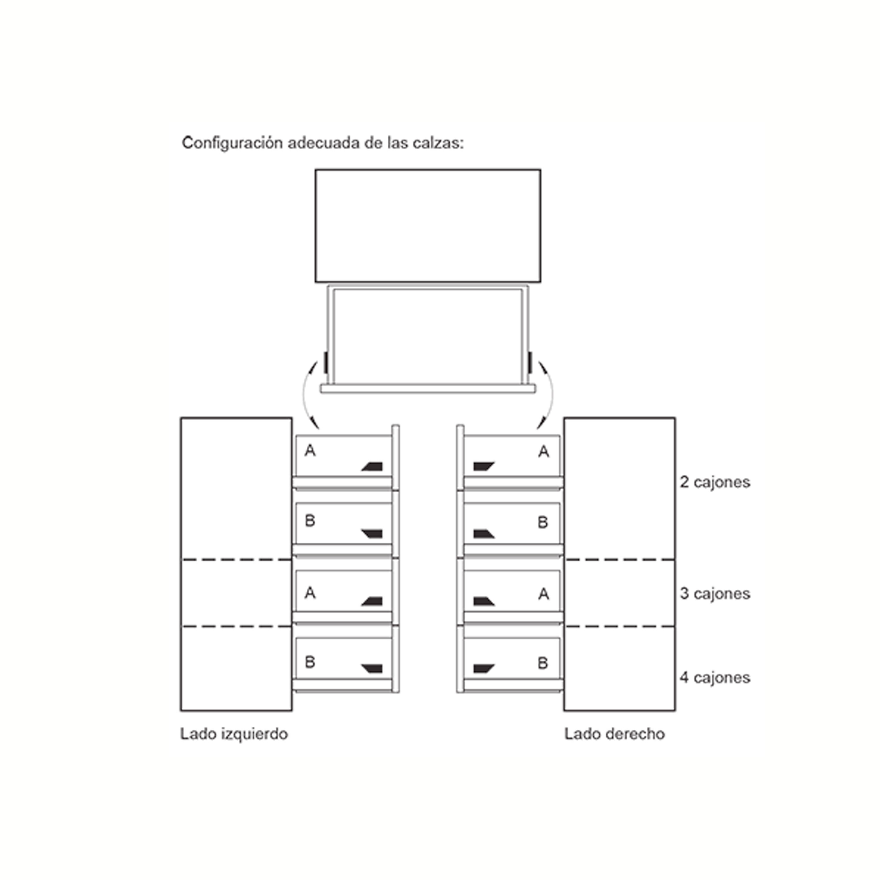 Sistema 300: Cerradura de bloqueo lateral para archivero