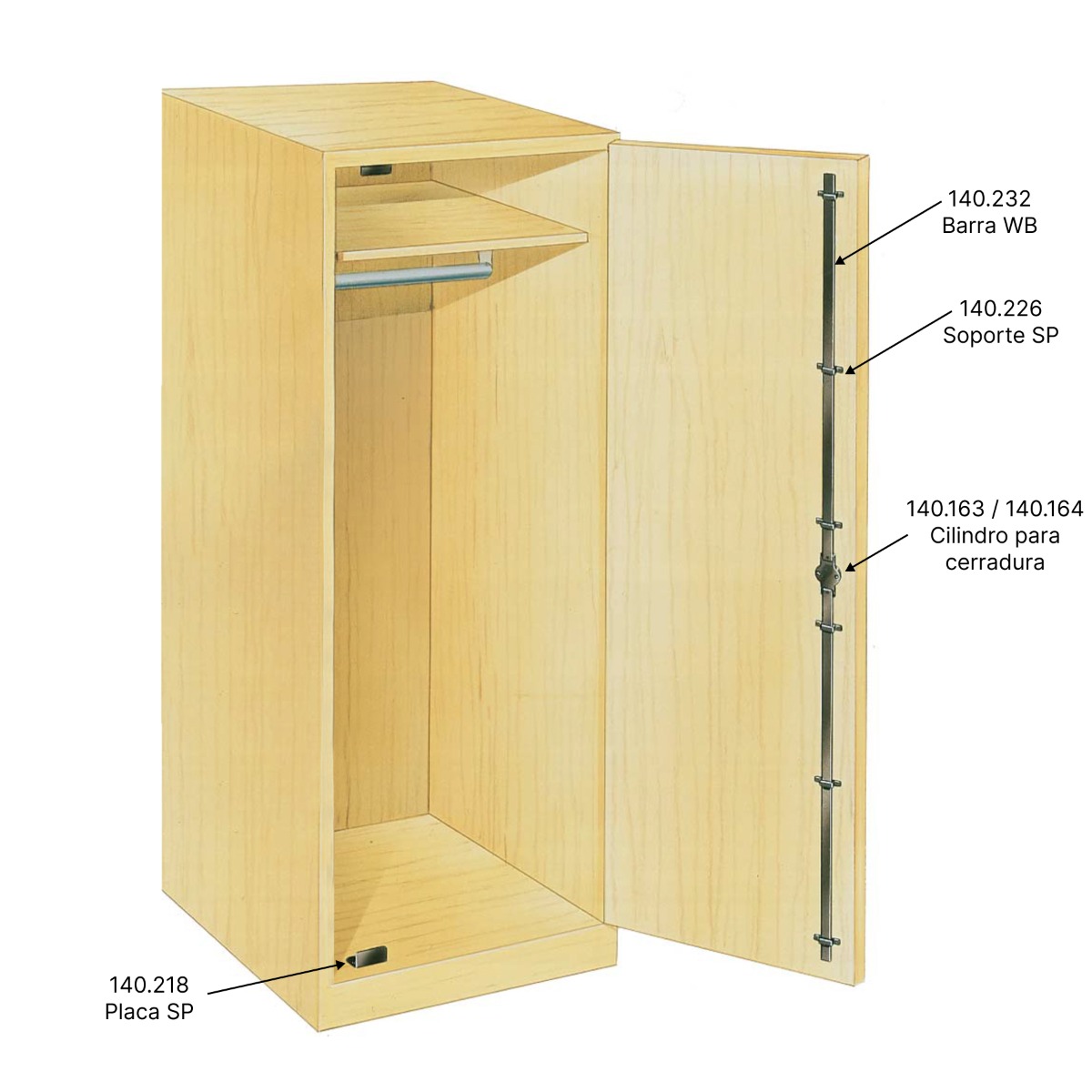 Soporte SP-260 para barra WB-480.