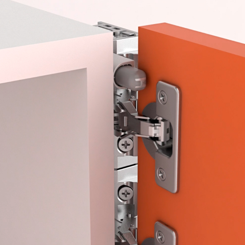 Sistema corredizo EXEDRA para puerta de madera abatible e insertable parcialmente ensamblado