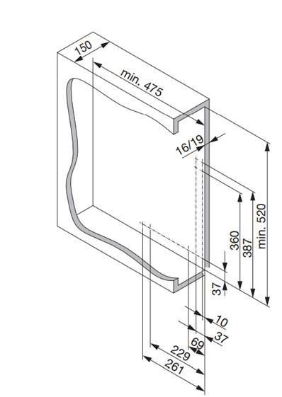 Extraíble botellero SNELLO, línea LIBELL para gabinete de 150 mm