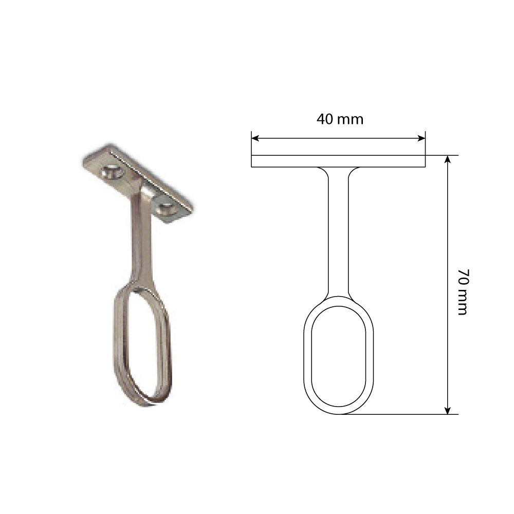 Tubo ovalado para clóset