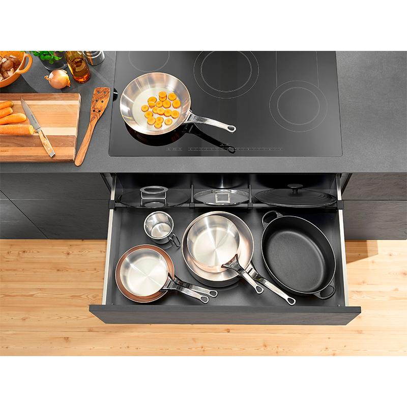 Soporte AMBIA-LINE para galería transversal, Negro Carbón Mate