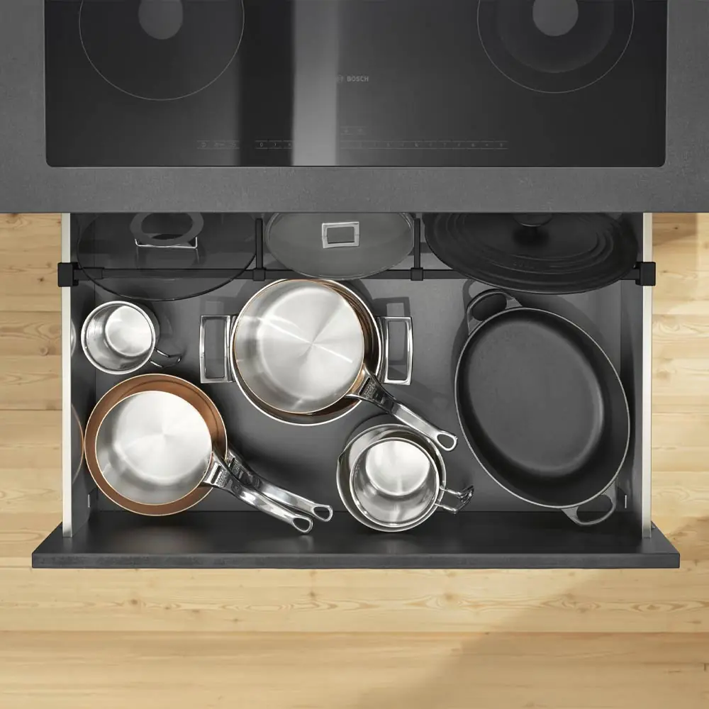 Separador transversal AMBIA-LINE para cajón LEGRABOX, color negro carbón mate