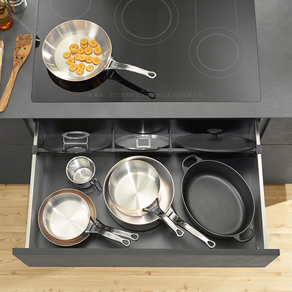 Separador transversal AMBIA-LINE para cajón MERIVOBOX, color gris orión