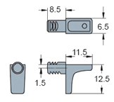 Soporte para entrepaño níquel