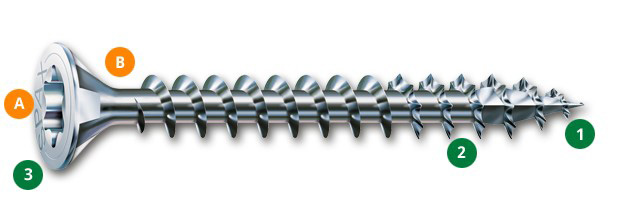 Tornillo SPAX para madera (Cabeza Avellanada)