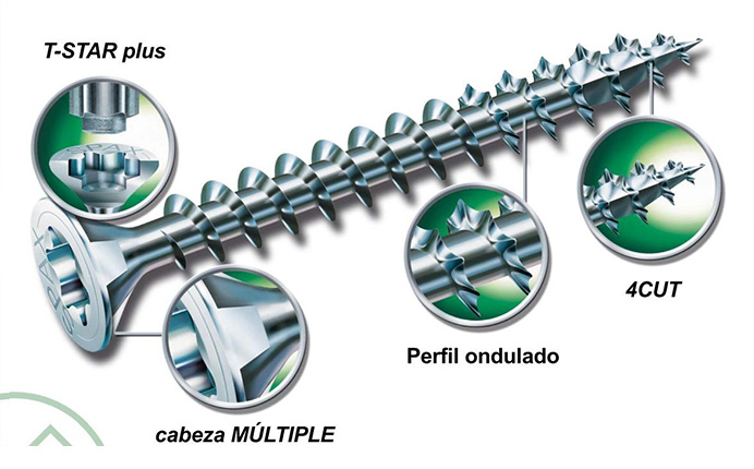 Tornillo SPAX para madera (Cabeza Avellanada)