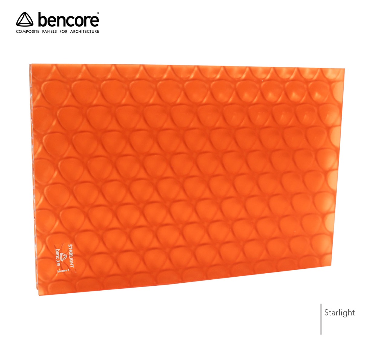 Muestra de panel translúcido BENCORE tamaño 210 mm x 297 mm