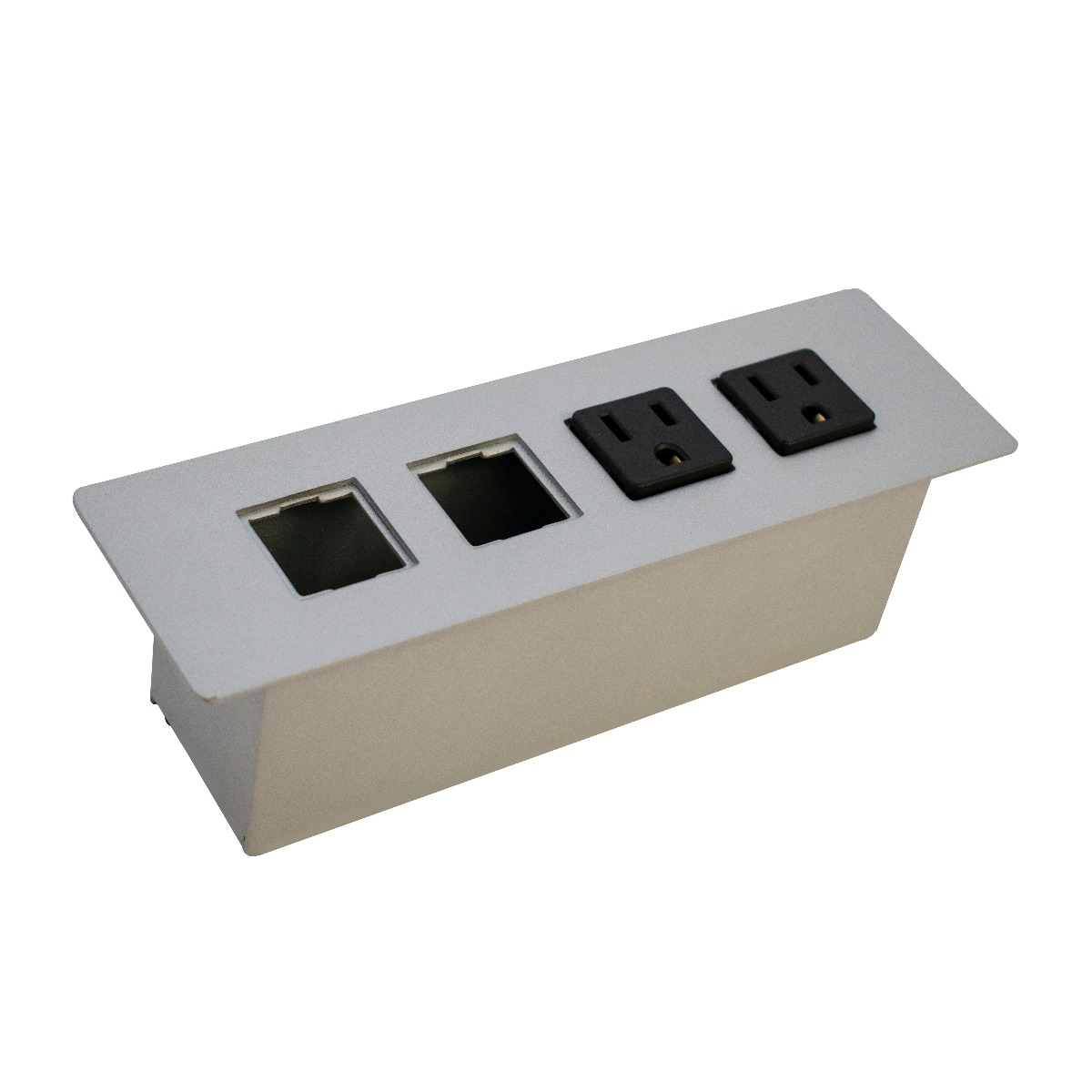 Multicontacto START, con 2 puertos eléctricos y 2 puertos opcionales, acabado gris