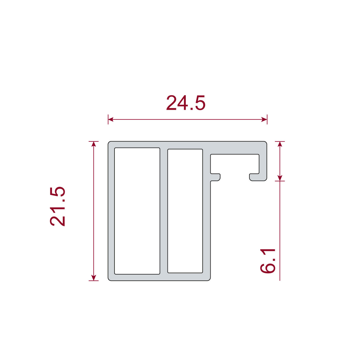 Perfil STRIKE para entrepaños