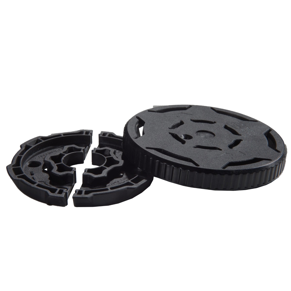 Sistema de unión STRIPLOX 180D 114 mm, para unión de dos cubiertas, color negro