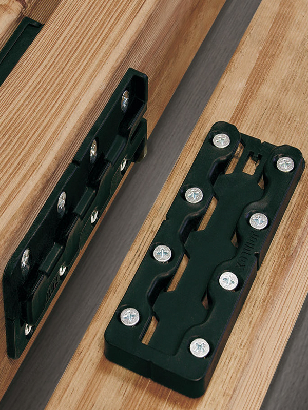 STRIPLOX PRO 55 para fijación de muebles, largo 126mm, color negro