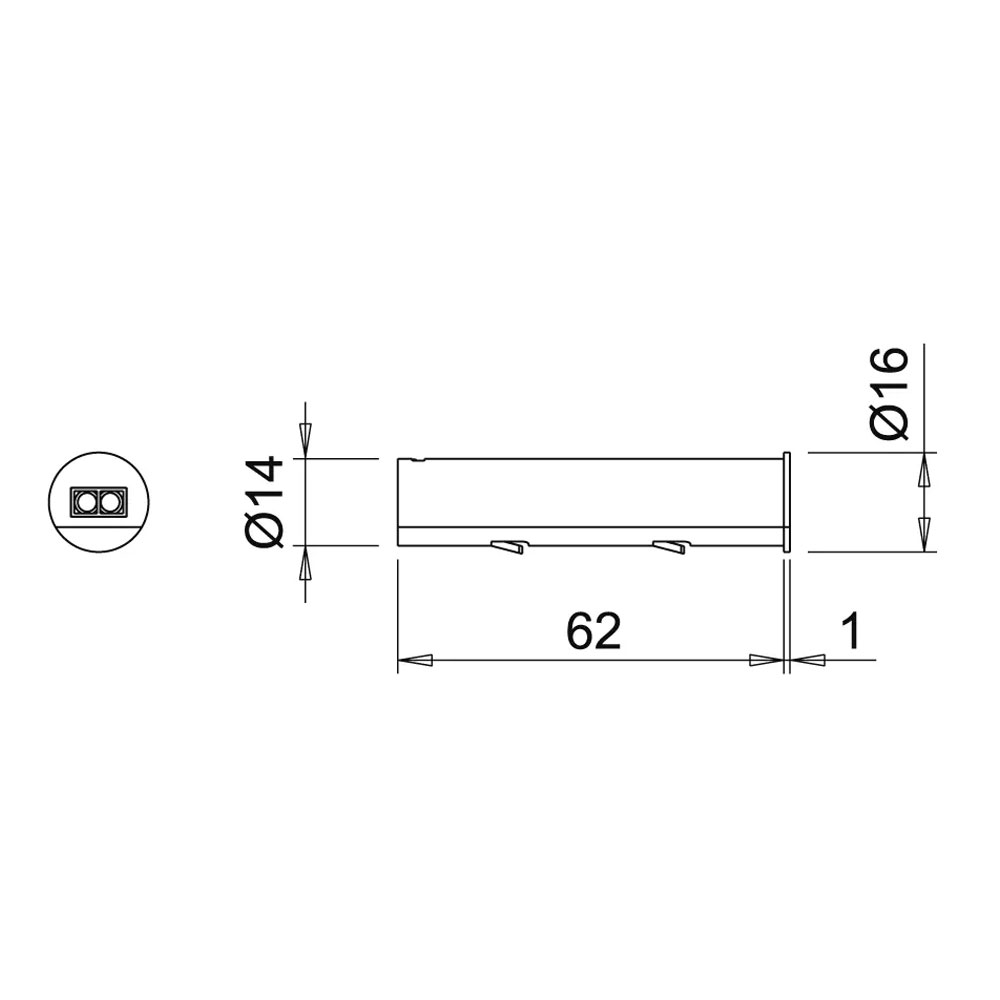 Switch IR con función ON/OFF de proximidad, de acabado negro para sistemas de iluminación M12 y M24 Domus Line