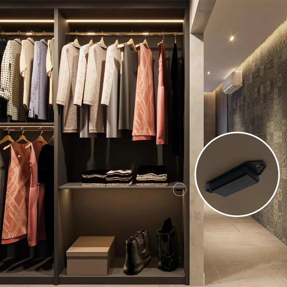 Switch KINY cinético D-Motion y regulación de intensidad  M24, color negro