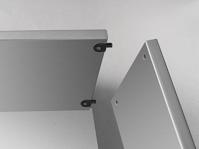 Sistema de unión QUICKLOCK para muebles de 1 pieza con tope, color negro