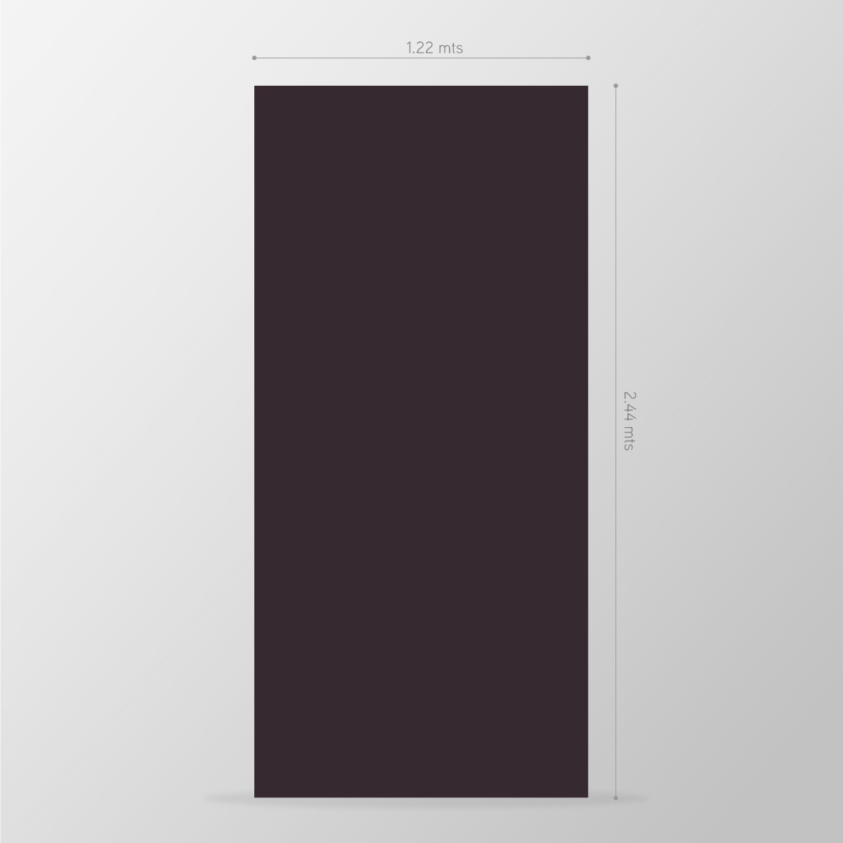 Tablero de MDF con laminado FENIX, Viola Orissa y trascara HPL Night Shade, formato 1.22 x 2.44 m