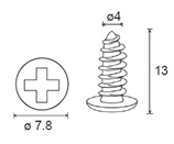 Tornillo para instalación de correderas