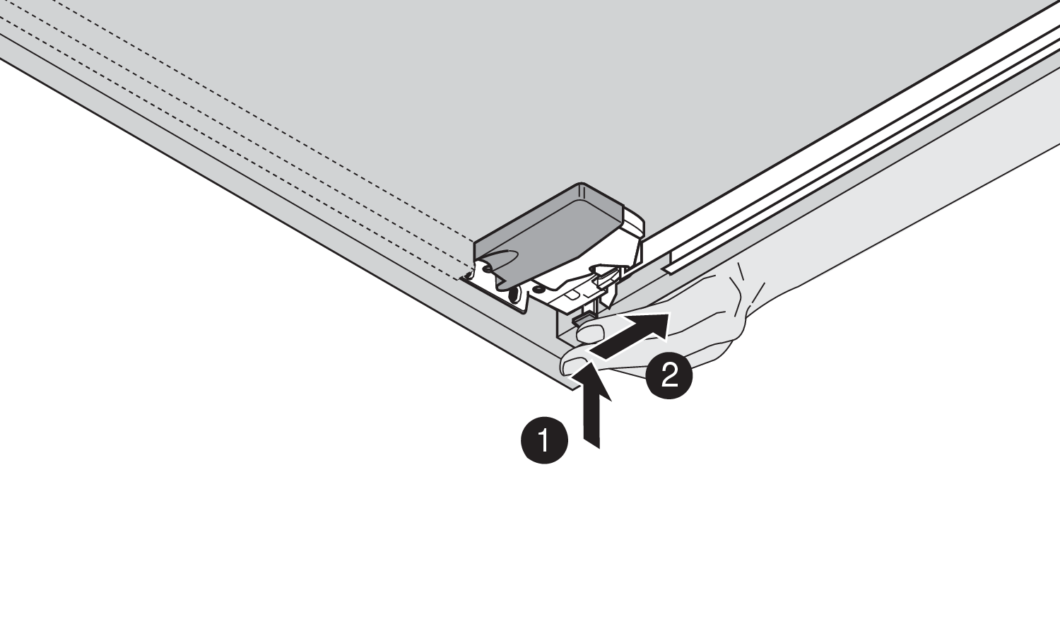 Bracket izquierdo/derecho corredera oculta TANDEM