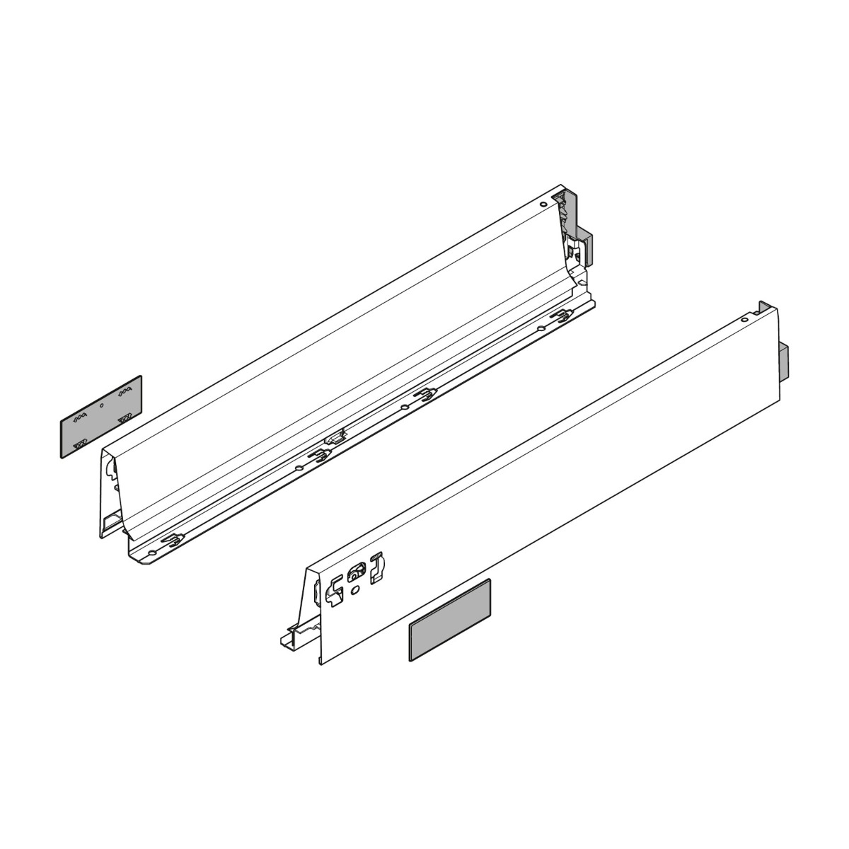 Costados y tapas TANDEMBOX antaro, gris