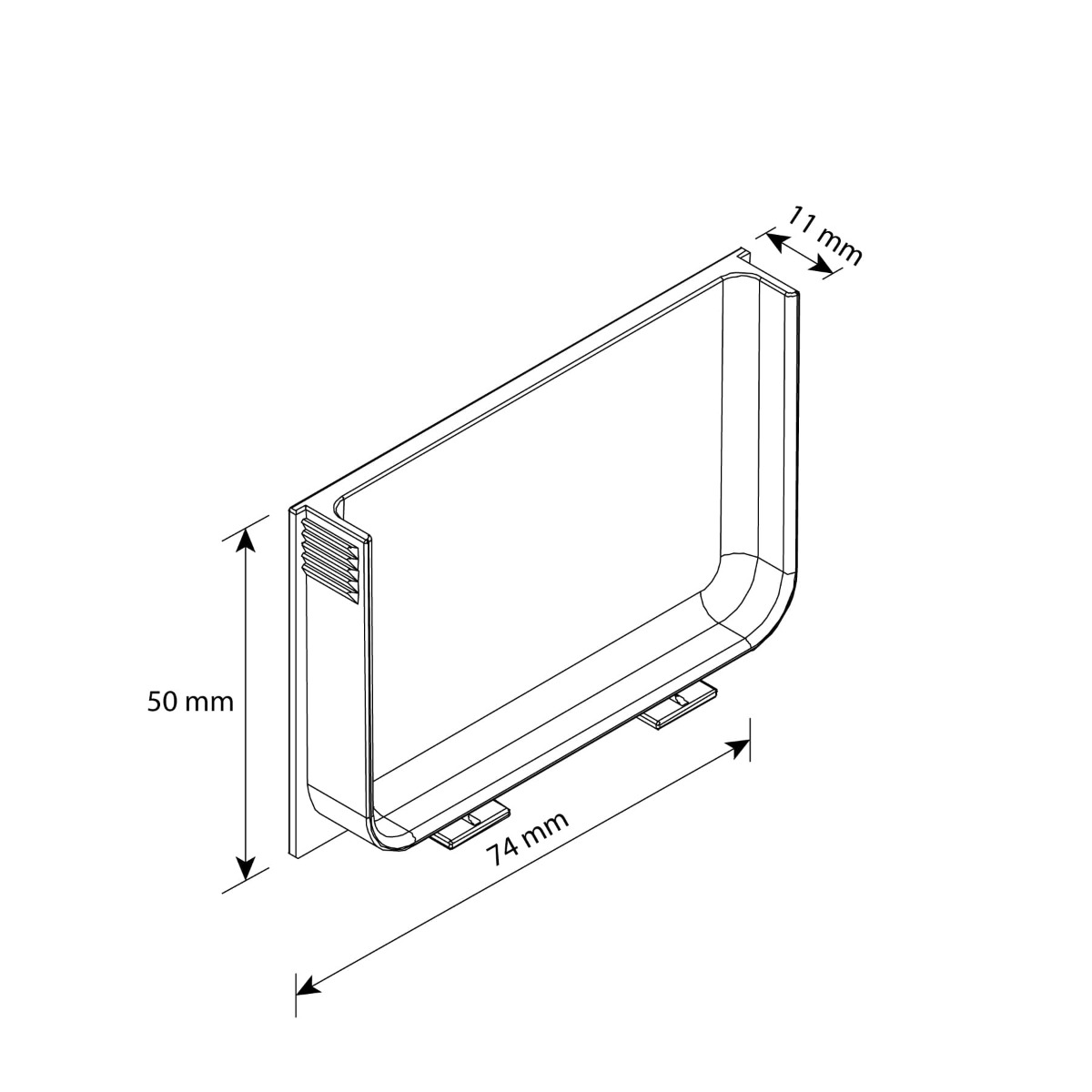Sistema REVEAL perfil corte a medida para organización de cajones, long. 2100 mm, acabado antracita
