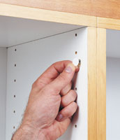 Tapas de melamina con adhesivo, para tornillos