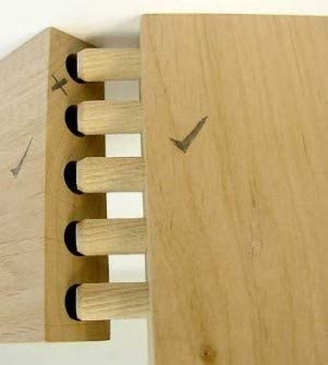Taquete de madera acanalado para ensamble de muebles