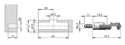 Target J10 con tornillo euro de 11 mm de largo