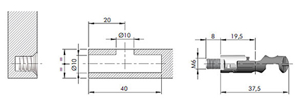 Target J10 con tornillo M6