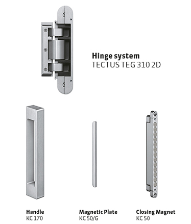 KIT TECTUS Glass: Bisagra para puerta de cristal