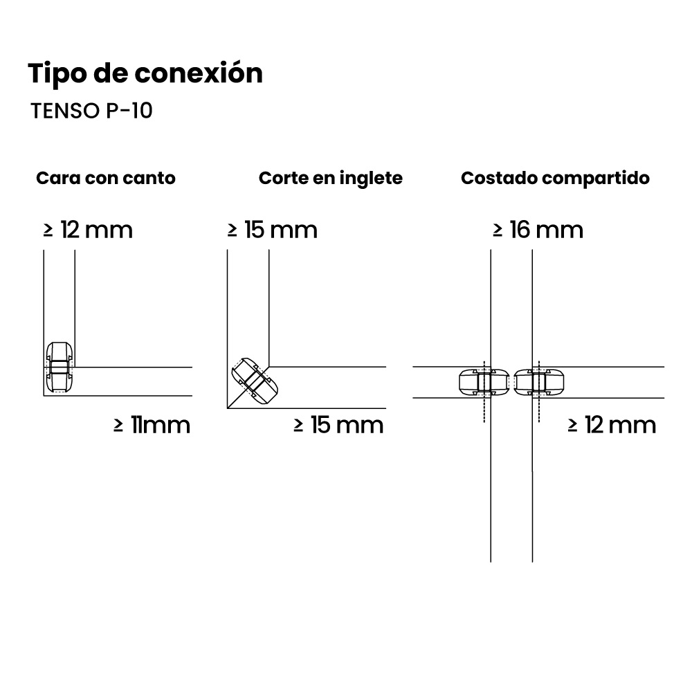 Sistema de Unión Tenso P-10 (Nueva versión) con CLIP de precarga