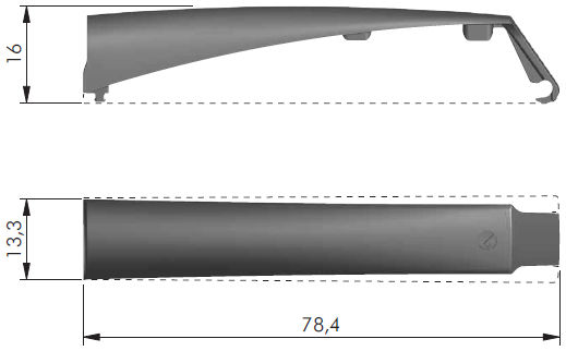 Sistema de apertura K-PUSH TECH para puerta gabinete, color antracita