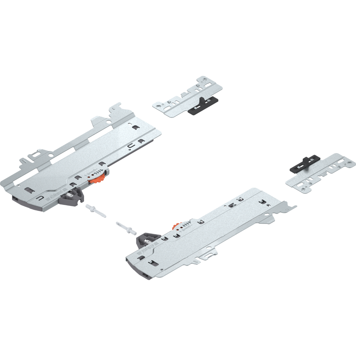 Unidad de TIP-ON BLUMOTION con SYNCROMOTION para MERIVOBOX, p/peso total del cajón entre 35-70 kg