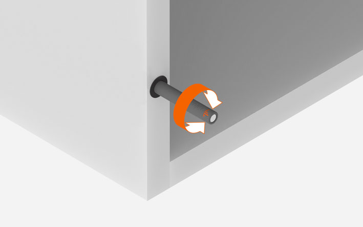 TIP-ON para puertas versión larga con placa para pegar y atornillar, longitud 76 mm, color negro carbón mate