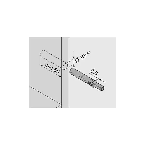TIP ON para puertas / Mecanismo de apertura para puerta sin jaladera color gris
