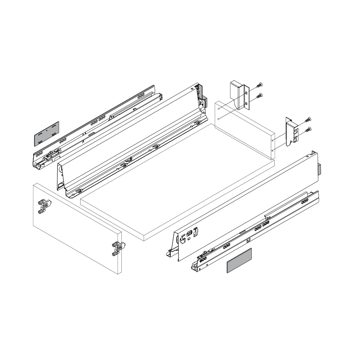 Cajón TANDEMBOX antaro, altura M, color blanco